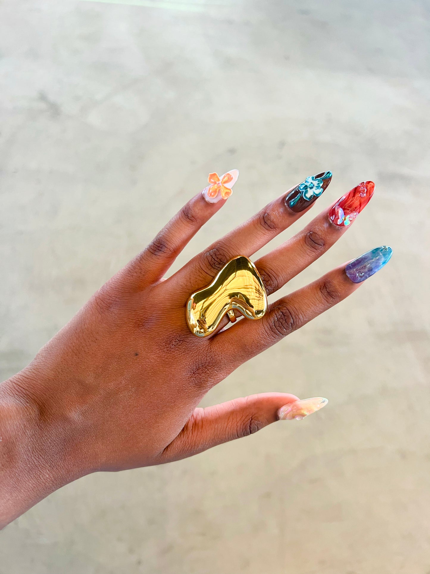 Boomerang Statement Ring