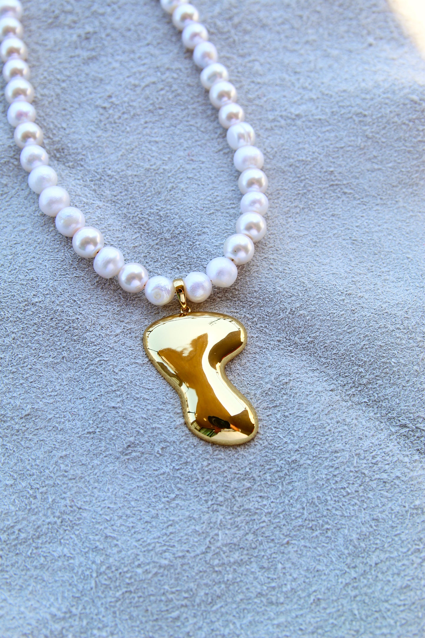 Pearl Boomerang Necklace