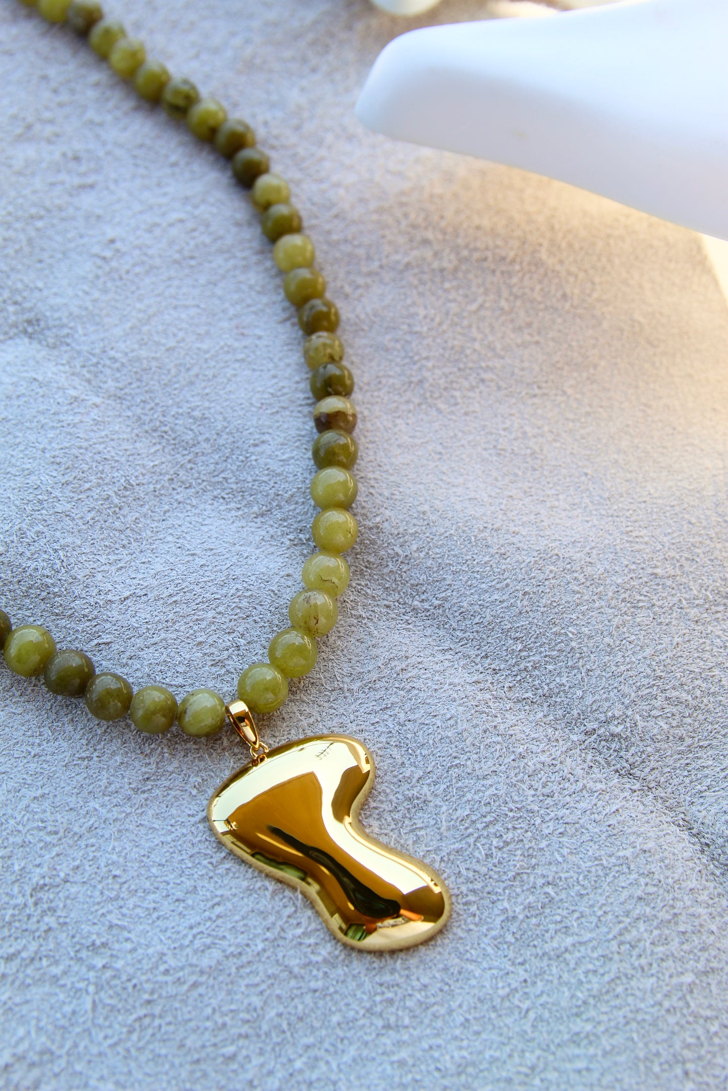 Jade Boomerang Necklace