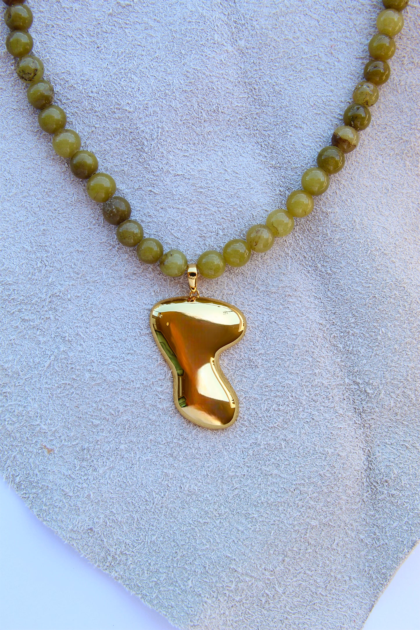 Jade Boomerang Necklace