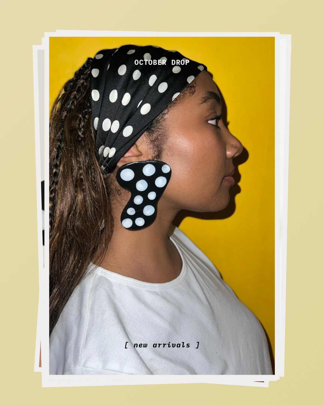Polka Dot Boomerang Studs