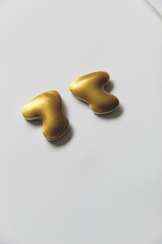 Gold Mini Boomerangs Earrings