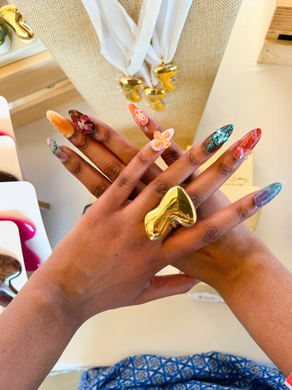 Boomerang Statement Ring