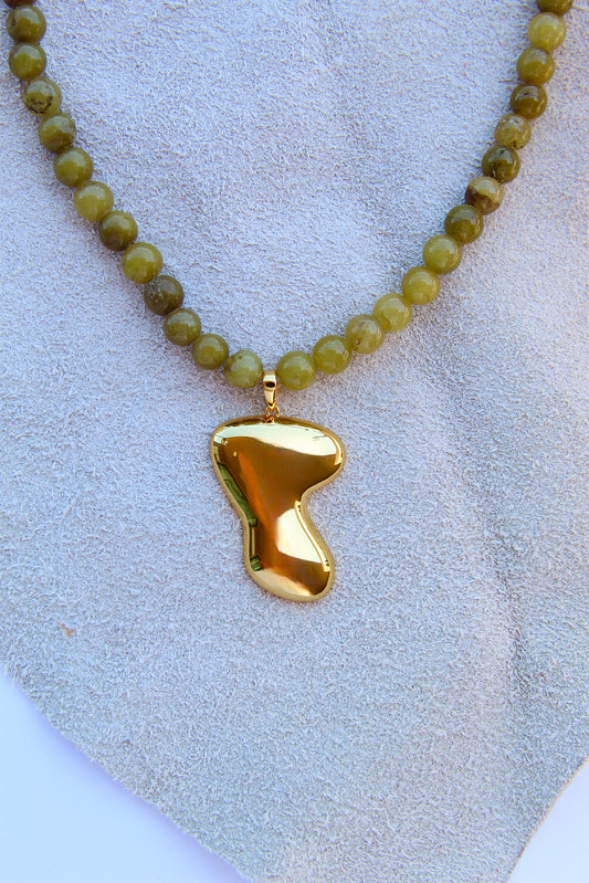 Jade Boomerang Necklace