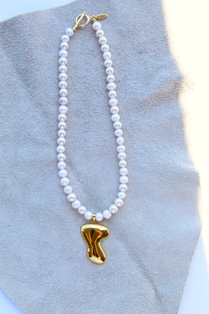 Pearl Boomerang Necklace